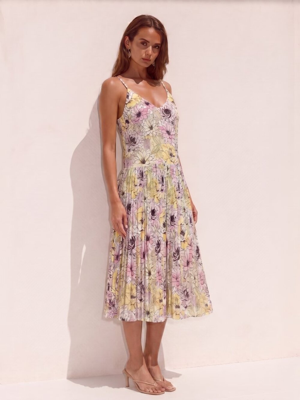 Beautiful Pleated Floral Dress | Sz 12